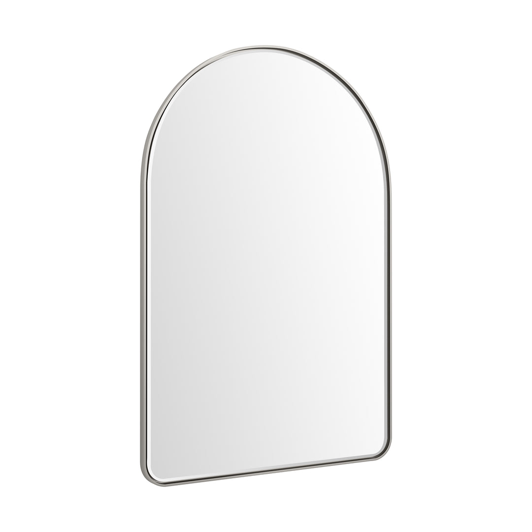Rohe 24" Arched Mirror, Satin Nickel