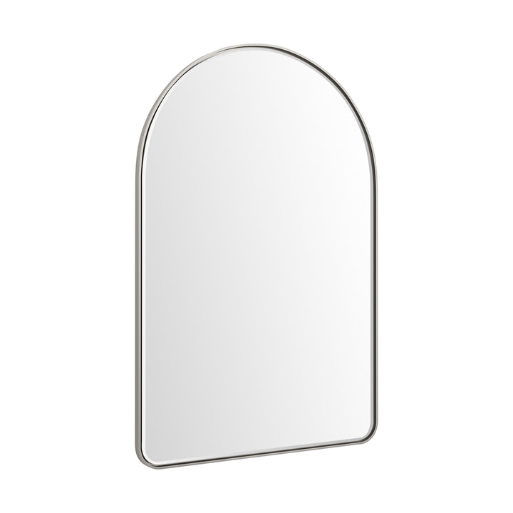Rohe 24" Arched Mirror, Satin Nickel