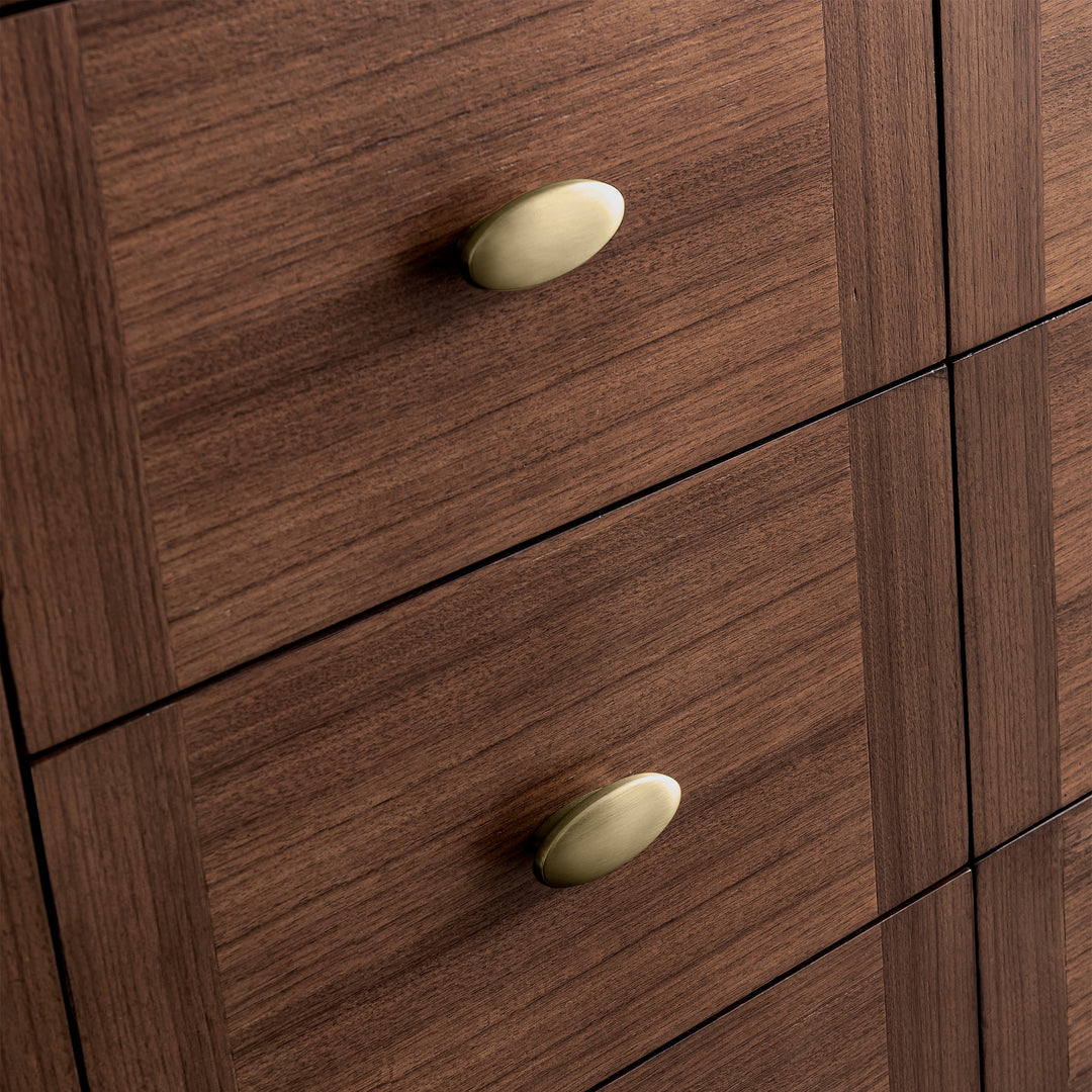 Amberly 72" Double Vanity Cabinet, Mid-Century Walnut