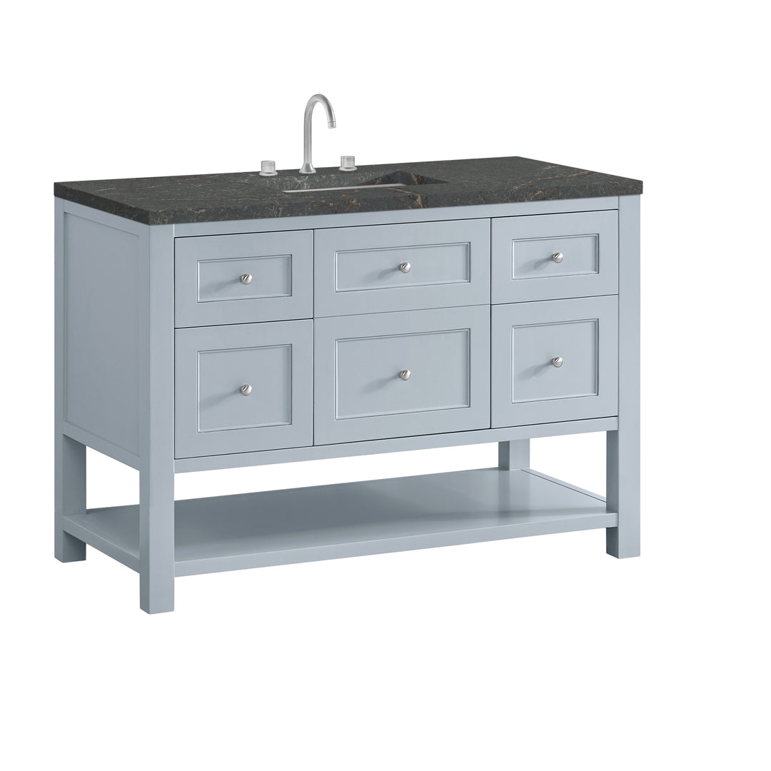 Breckenridge 48" Single Vanity, Serenity Blue, w/ 3 CM Parisien Bleu Quartz Top
