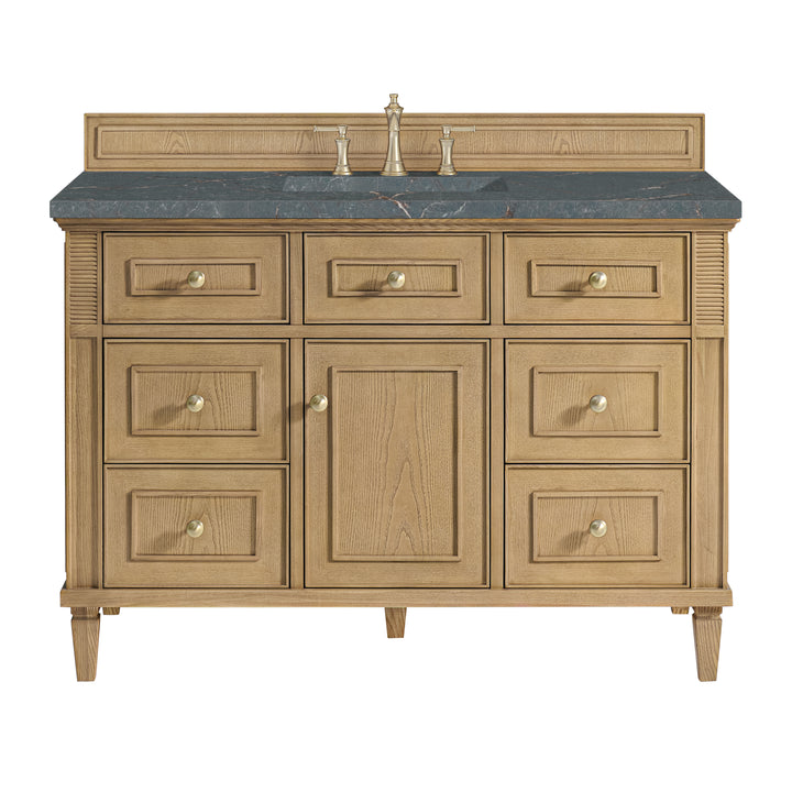 Lorelai 48" Single Vanity, Light Natural Oak w/ 3 CM Parisien Bleu Silestone Top w/FreePower Wireless Charger