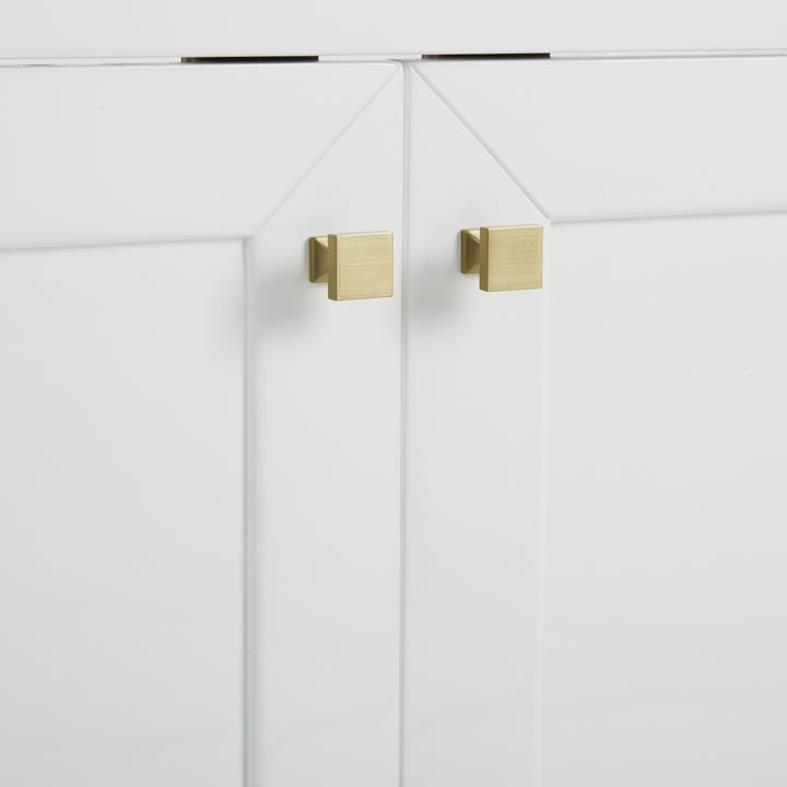 Chicago 60" Double Vanity, Glossy White, w/ 3 CM Ethereal Noctis Silestone® Top