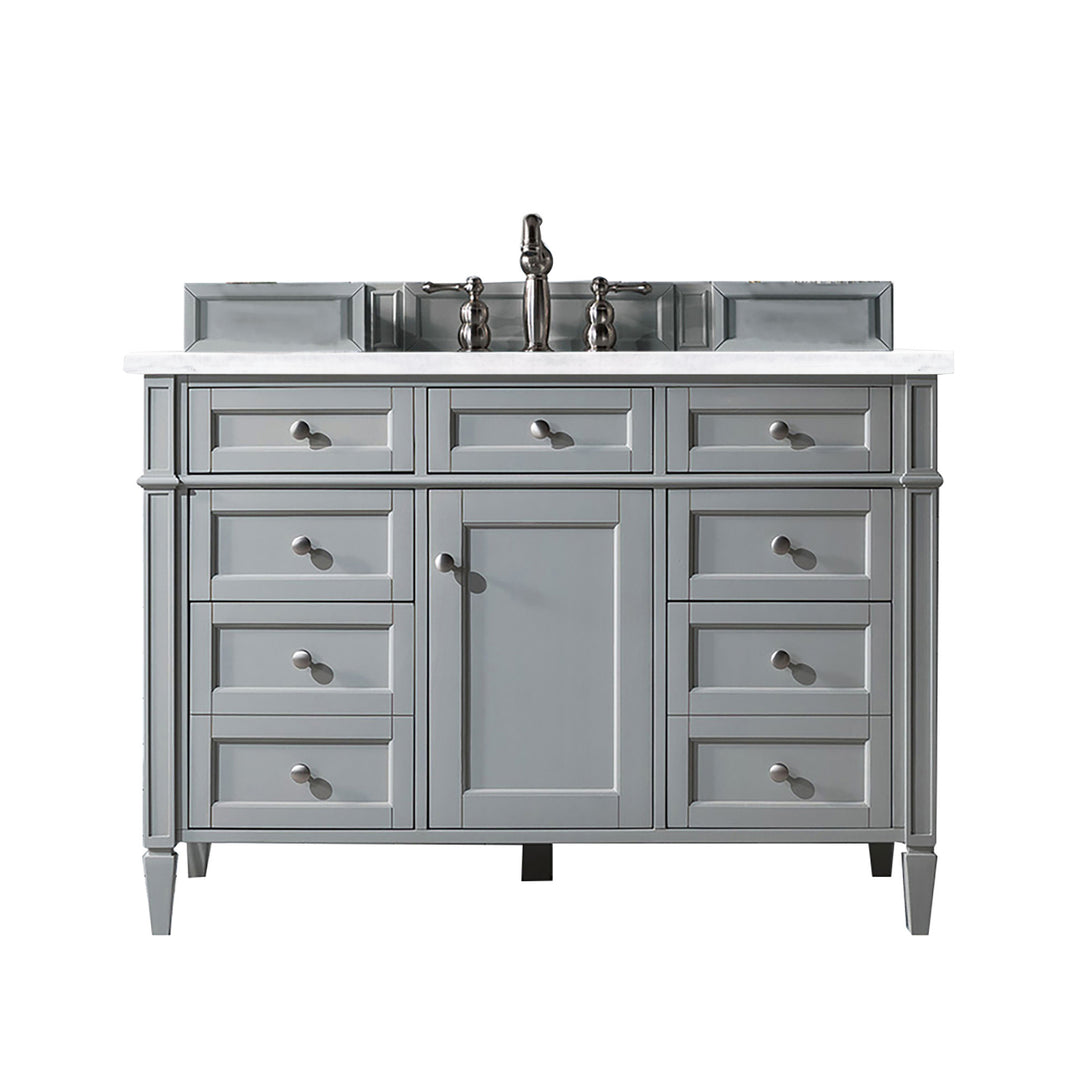 Brittany 48" Single Vanity, Urban Gray w/ 3 CM Arctic Fall Solid Surface Top