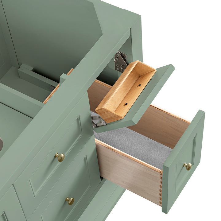 Breckenridge 36" Single Vanity Cabinet, Smokey Celadon