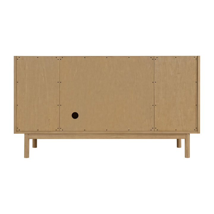 Laurent 60" Single Vanity, Light Natural Oak, w/ 3 CM White Zeus Quartz Top