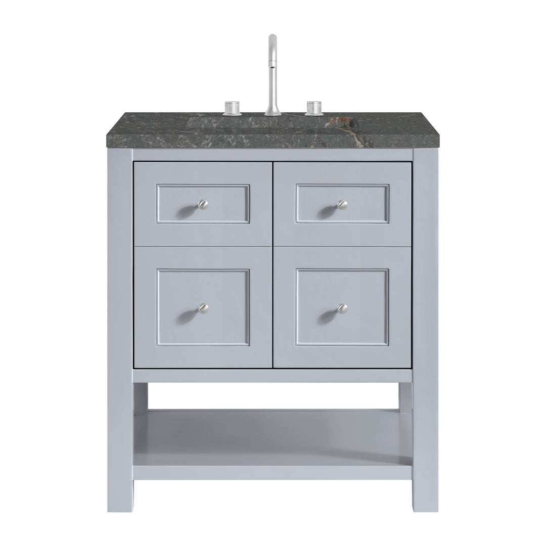 Breckenridge 30" Single Vanity, Serenity Blue, w/ 3 CM Parisien Bleu Quartz Top
