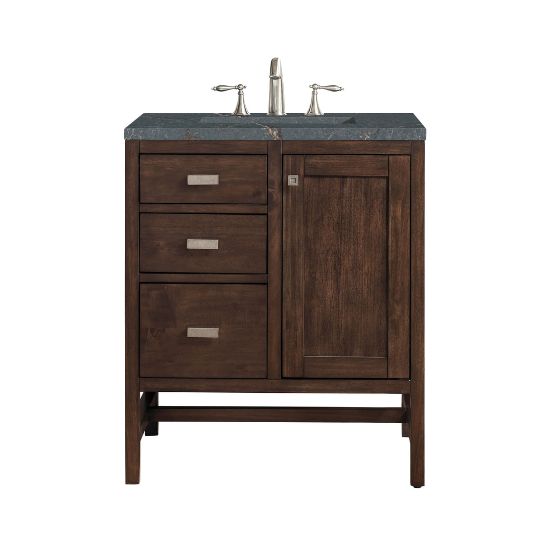 Addison 30" Single Vanity, Mid-Century Acacia w/ 3 CM Parisien Bleu Silestone Top