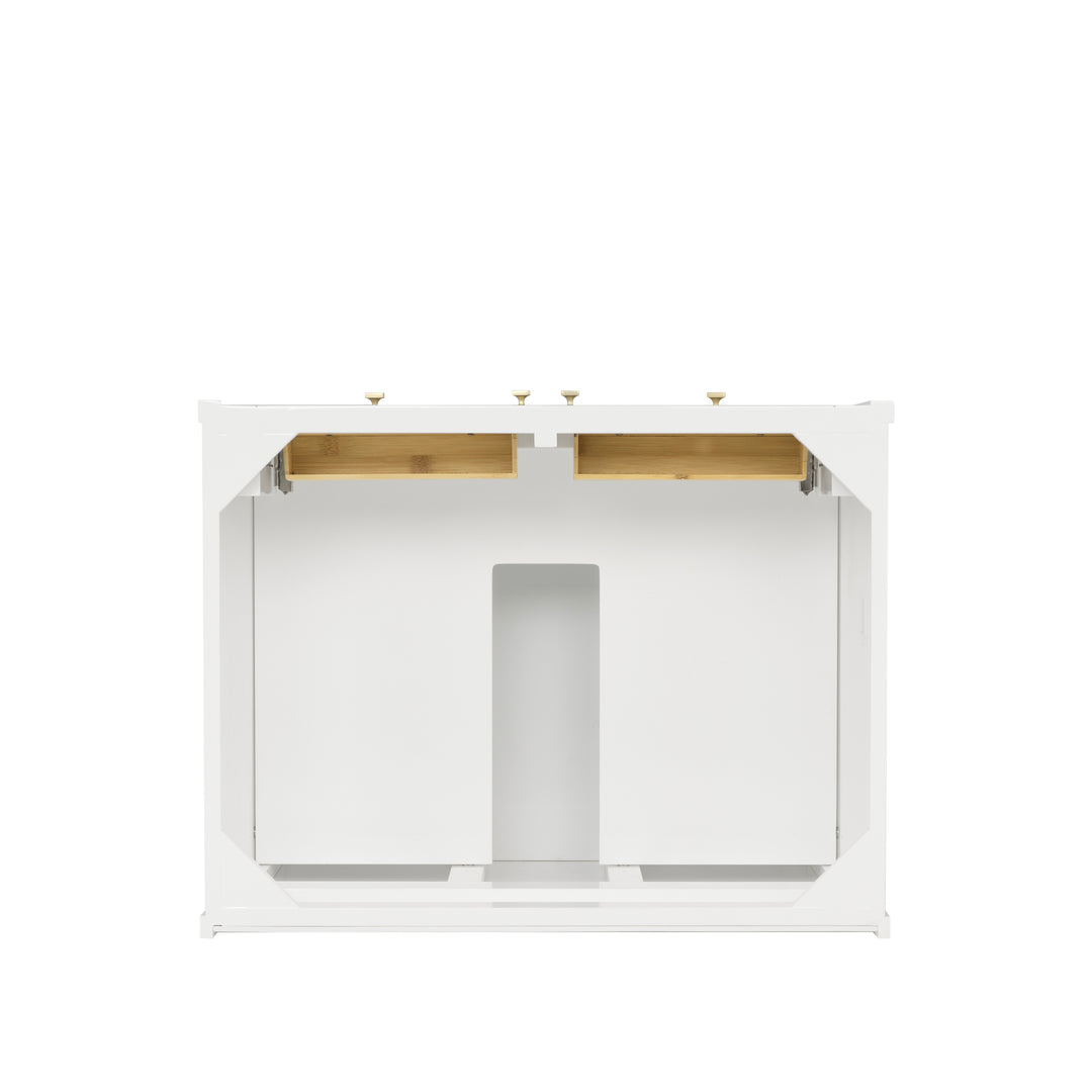 Chicago 30" Single Vanity, Glossy White, w/ 3 CM Parisien Bleu Silestone® Top