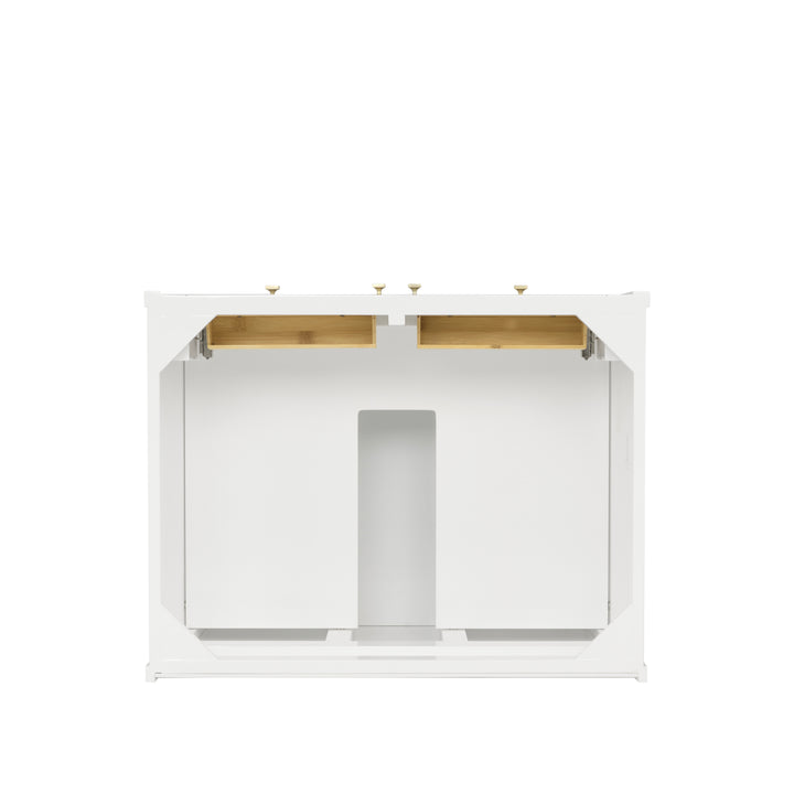 Chicago 30" Single Vanity, Glossy White, w/ 3 CM Parisien Bleu Silestone® Top