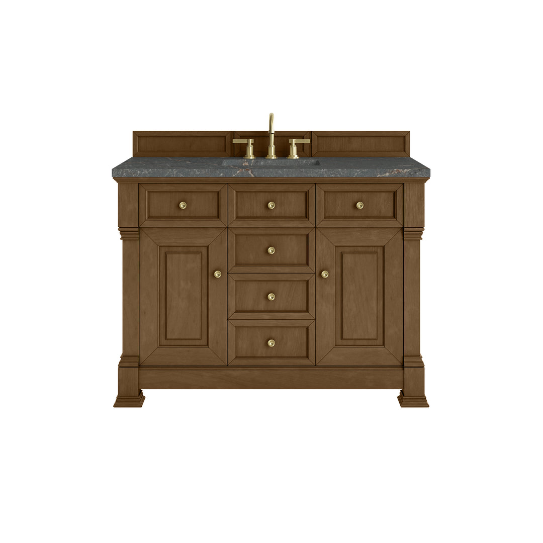 Brookfield 48" Single Vanity, Honey Oak w/ 3 CM Parisien Bleu Silestone® Top