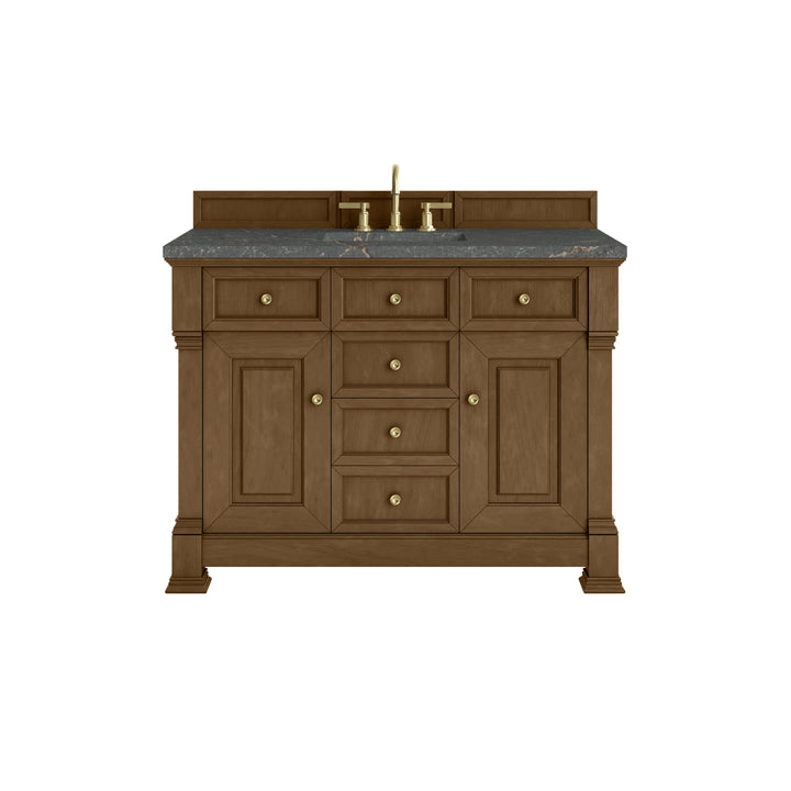 Brookfield 48" Single Vanity, Honey Oak w/ 3 CM Parisien Bleu Silestone® Top