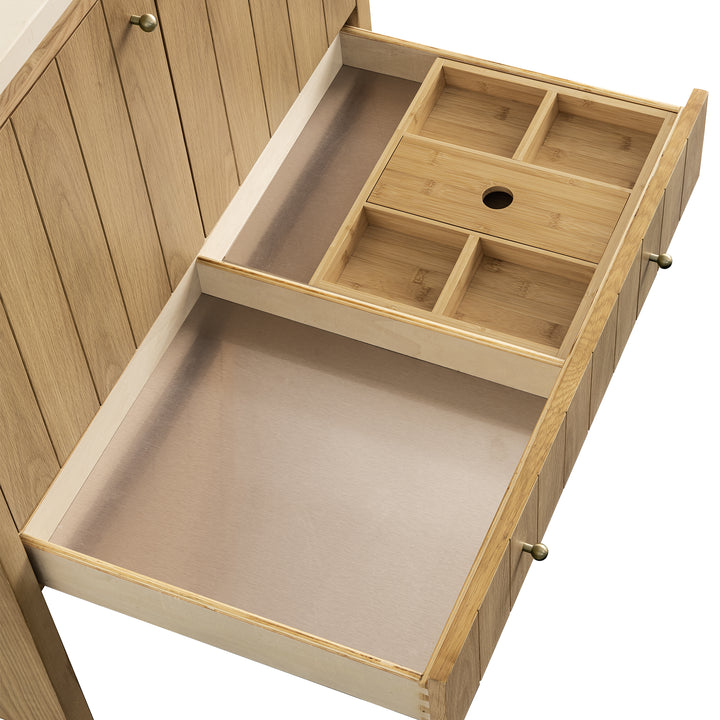 Hudson 36" Single Vanity Cabinet, Light Natural Oak