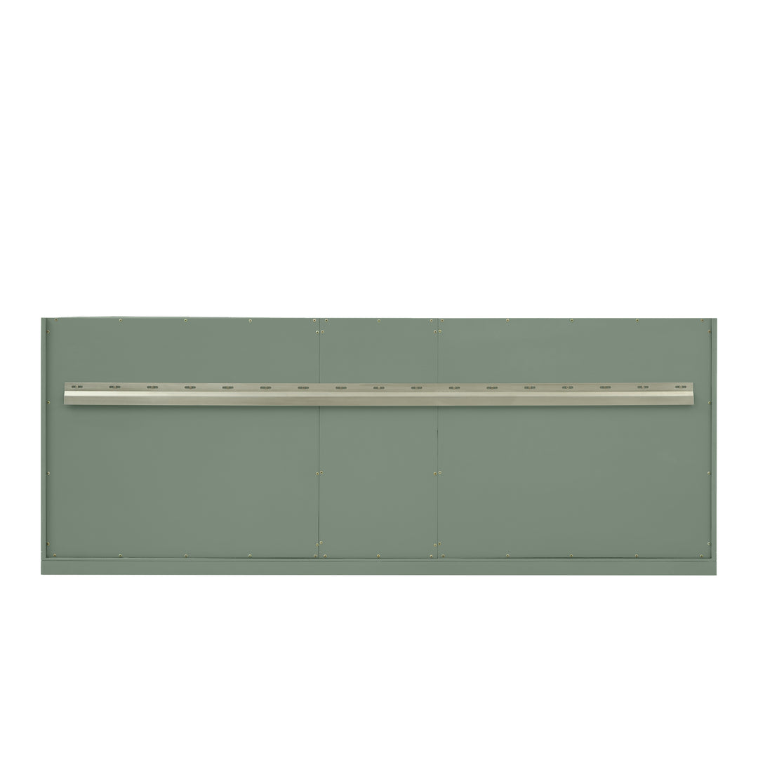 Chicago 72" Double Vanity, Smokey Celadon, w/ 3 CM Eternal Jasmine Pearl Silestone® Top