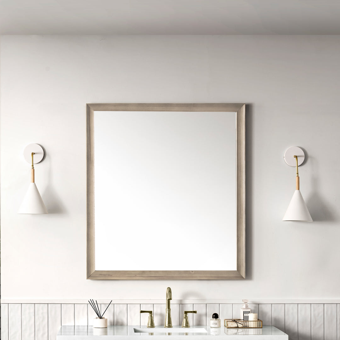Glenbrooke 36" Mirror, Whitewashed Oak