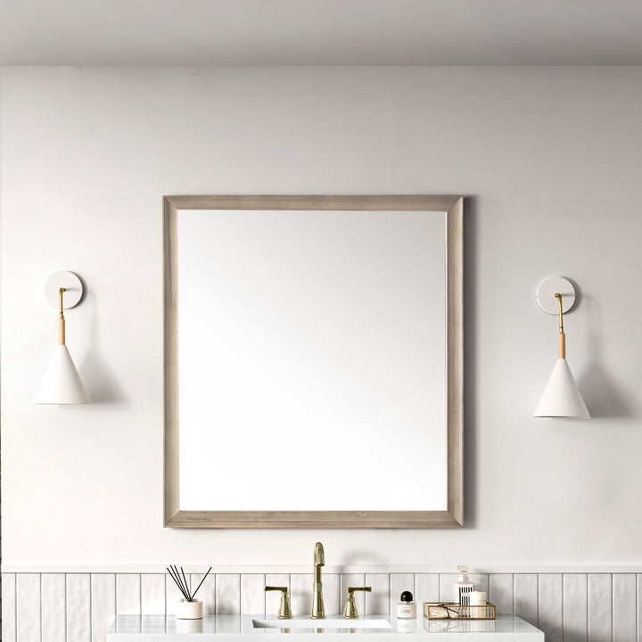 Glenbrooke 36" Mirror, Whitewashed Oak