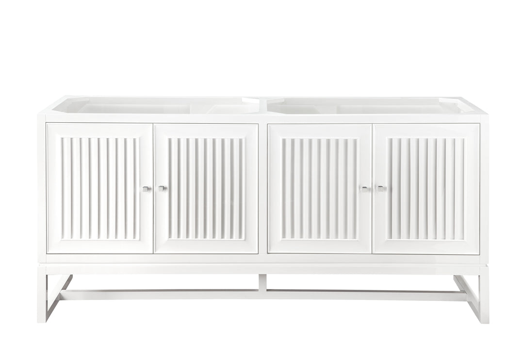 Athens 72" Double Vanity Cabinet, Glossy White