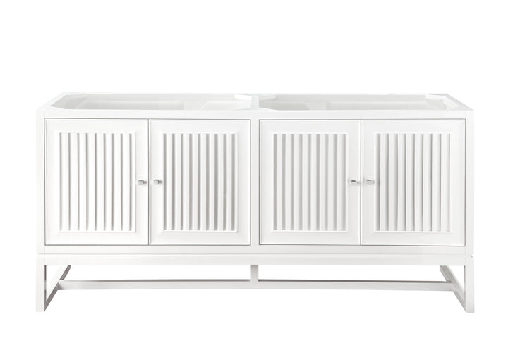 Athens 72" Double Vanity Cabinet, Glossy White