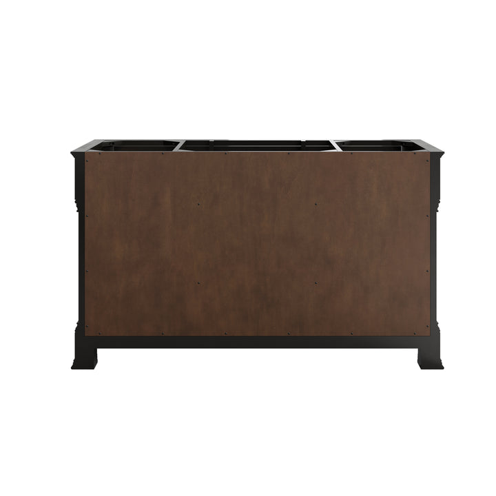 Brookfield 60" Single Vanity, Black Onyx w/ 3 CM Arctic Fall Solid Surface Top