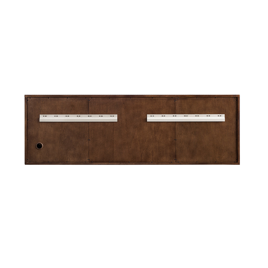 Amberly 72" Double Vanity Cabinet, Mid-Century Walnut