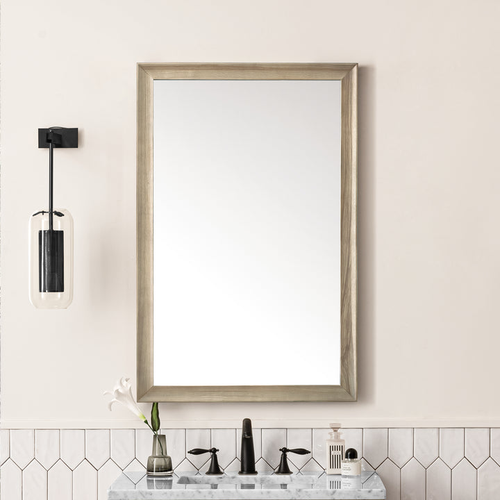 Glenbrooke 26" Mirror, Whitewashed Oak
