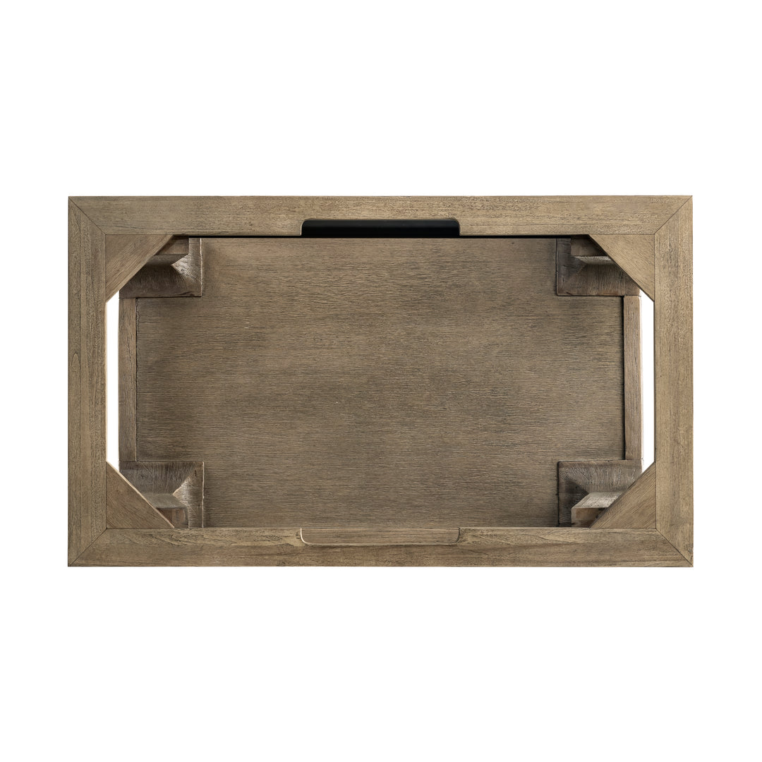 Auburn 31.5" Single Sink Console, Weathered Timber w/ Black Matte Mineral Composite Stone Top