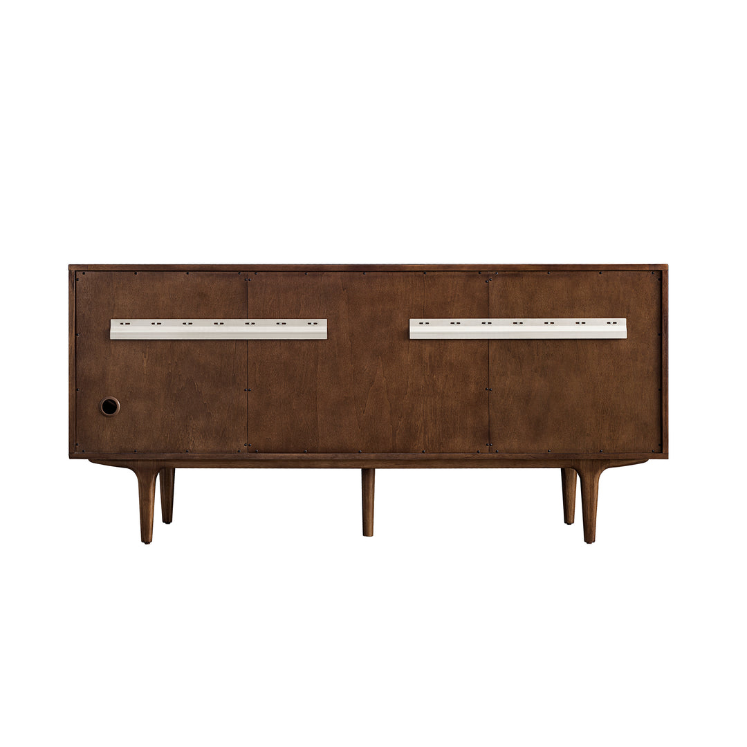 Amberly 72" Double Vanity Cabinet, Mid-Century Walnut