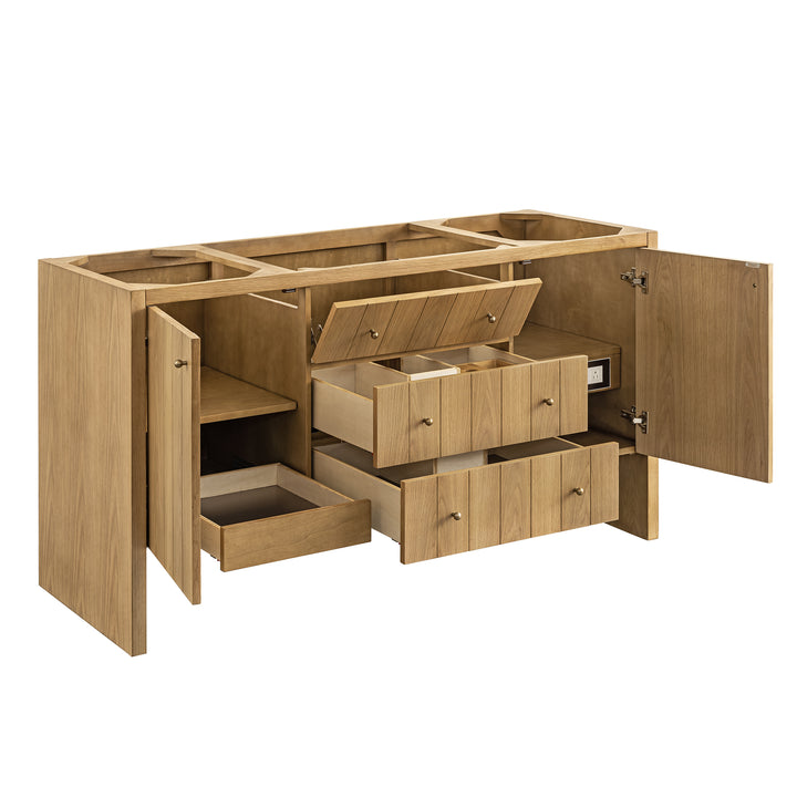 Hudson 60" Single Vanity Cabinet, Light Natural Oak