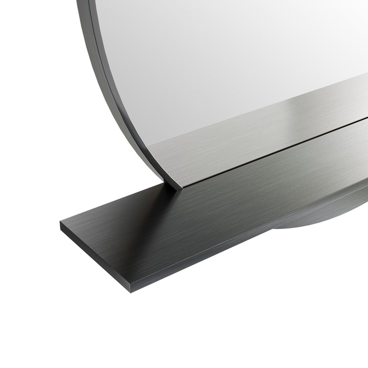 Platform 24" Mirror, Modern Iron