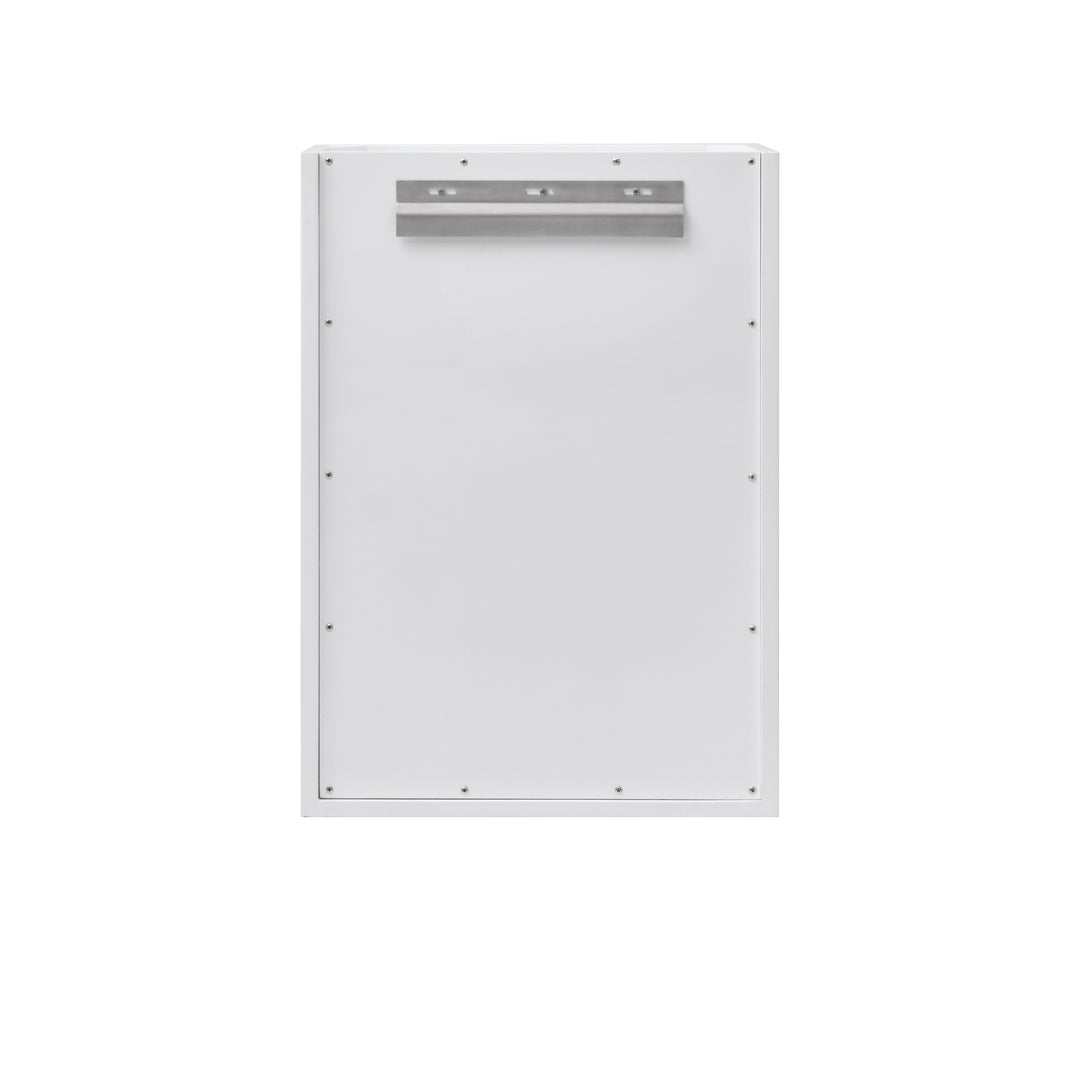 Chianti 20" Single Vanity, Glossy White w/ White Glossy Composite Stone Top