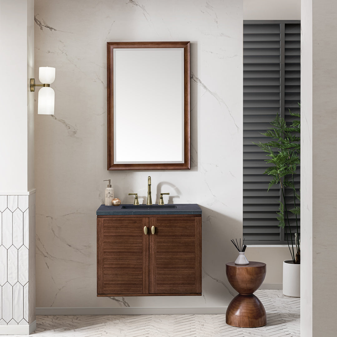 Amberly 30" Single Vanity Cabinet, Mid-Century Walnut