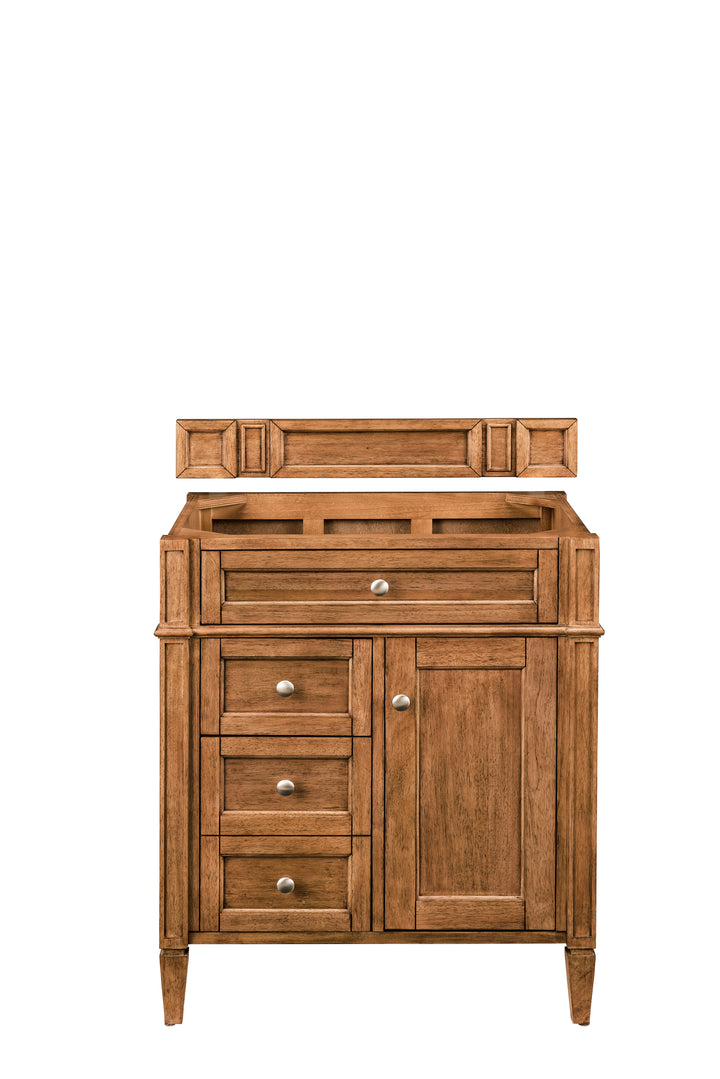 Brittany 30" Single Vanity Cabinet, Saddle Brown