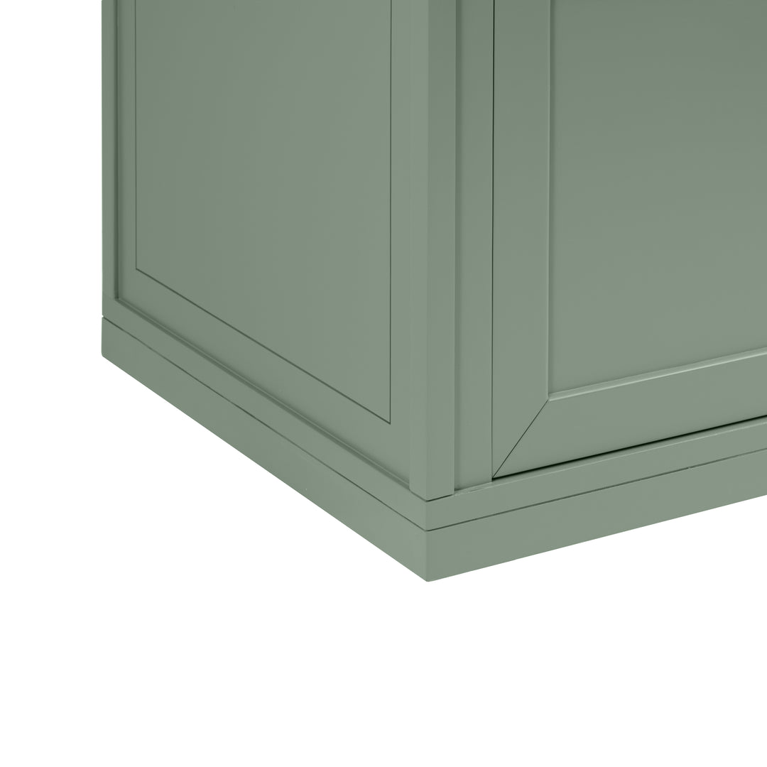 Chicago 48" Single Vanity, Smokey Celadon, w/ 3 CM Victorian Silver Silestone® Top w/FreePower Wireless Charger