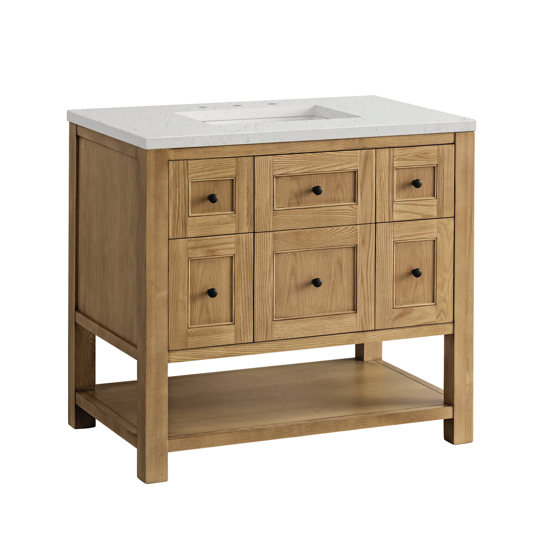Breckenridge 36" Single Vanity, Light Natural Oak w/ 3 CM Lime Delight Top