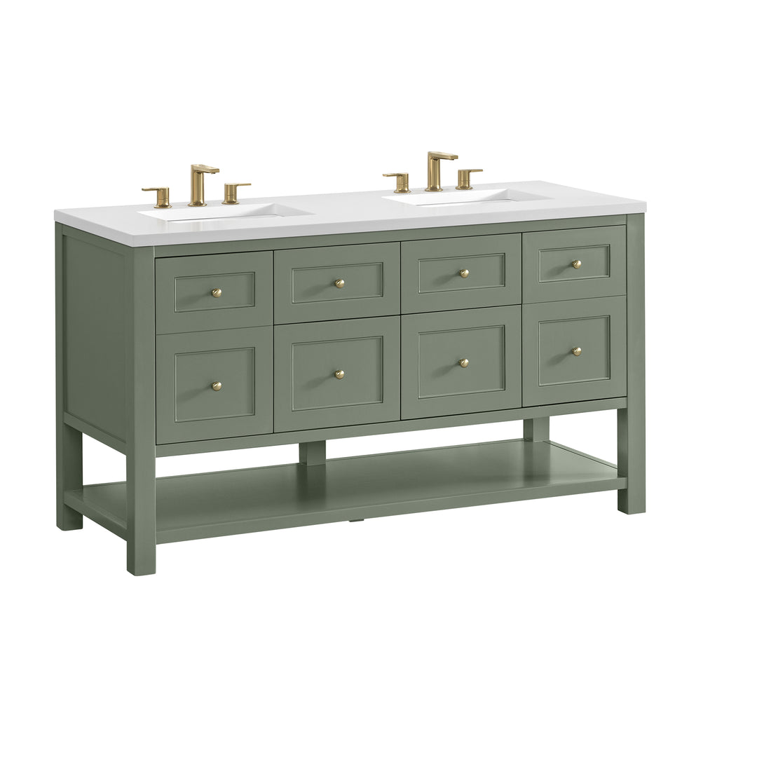 Breckenridge 60" Double Vanity, Smokey Celadon