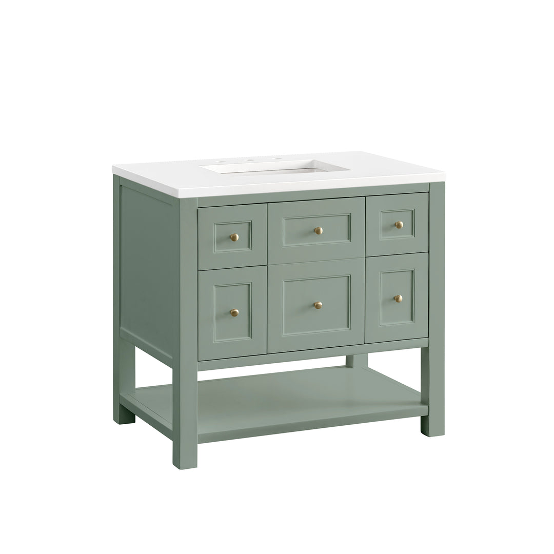 Breckenridge 36" Single Vanity Cabinet, Smokey Celadon