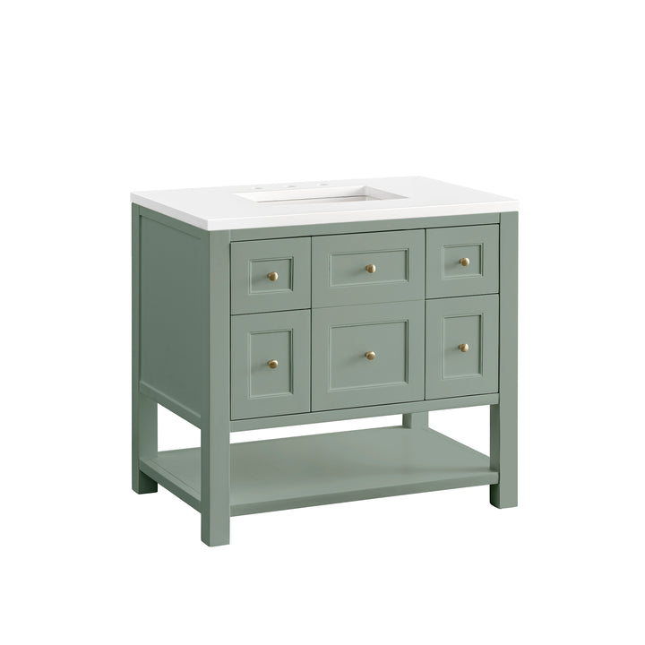Breckenridge 36" Single Vanity Cabinet, Smokey Celadon