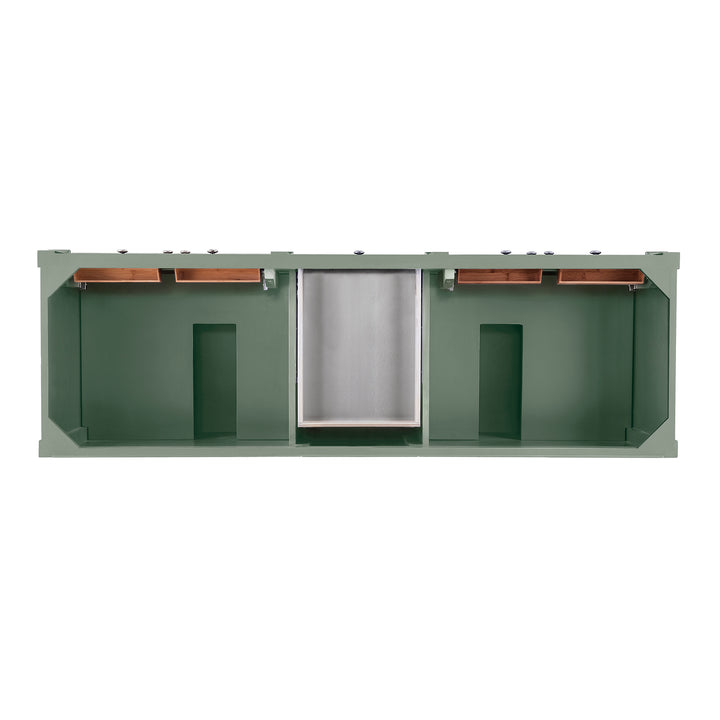 Brittany 72" Double Vanity, Smokey Celadon w/ 3 CM Ethereal Noctis Top w/FreePower Wireless Charger