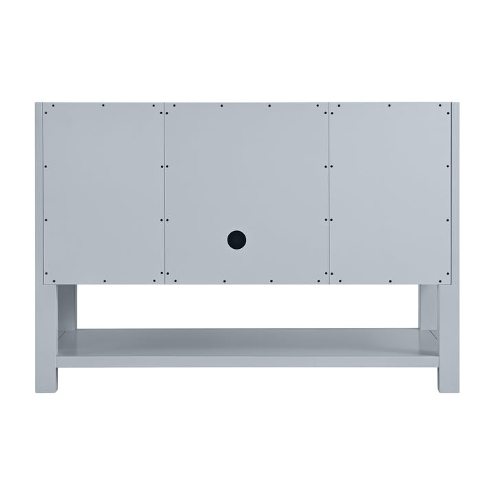 Breckenridge 48" Single Vanity, Serenity Blue, w/ Single Hole 3 CM White Zeus Quartz Top & Backsplash