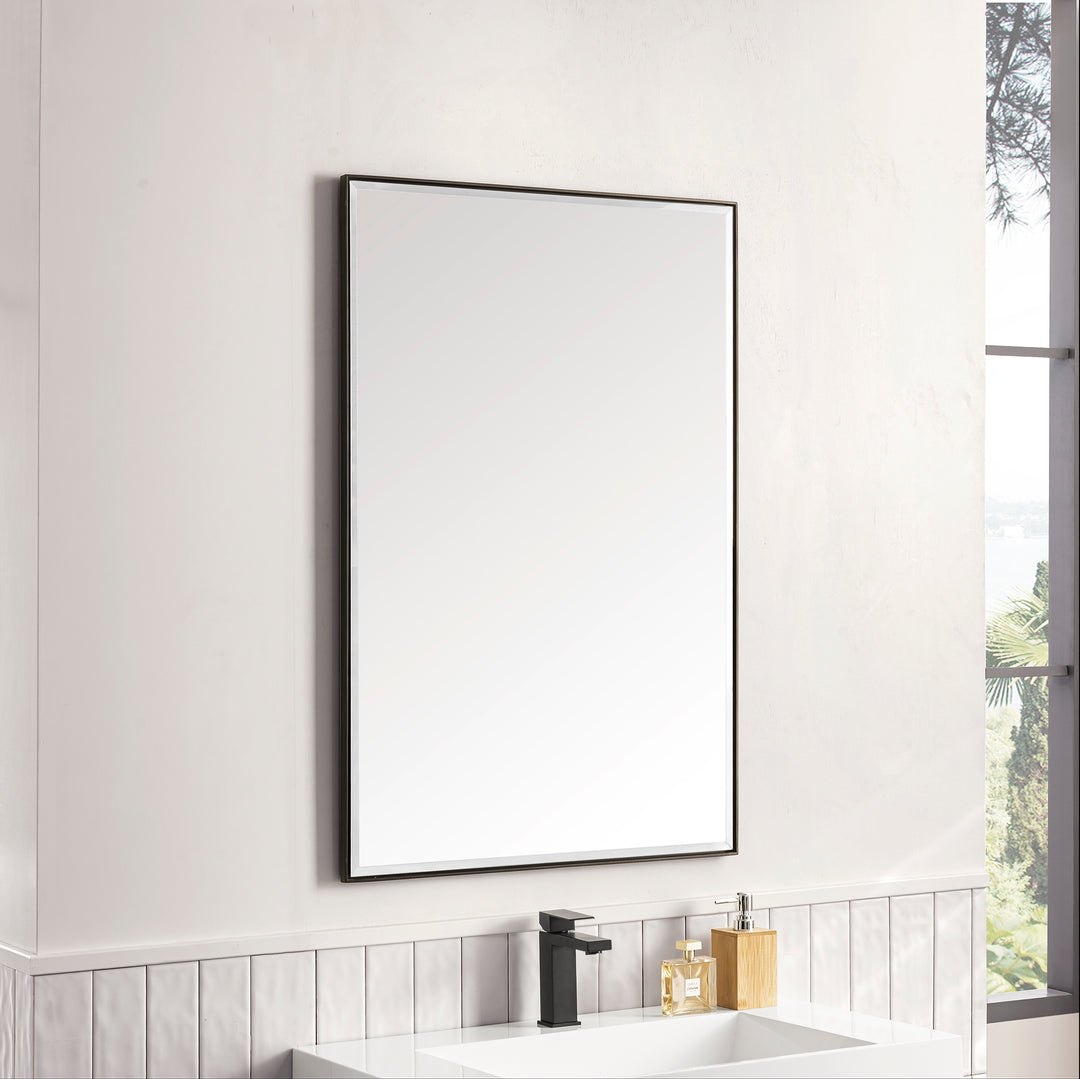 Rohe 26" Rectangular Mirror, Matte Black