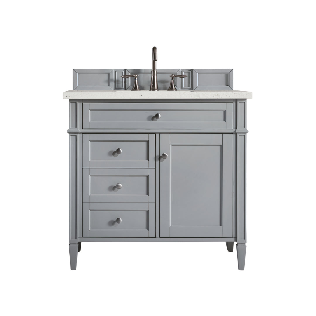 Brittany 36" Single Vanity, Urban Gray w/ 3 CM Lime Delight Silestone Top