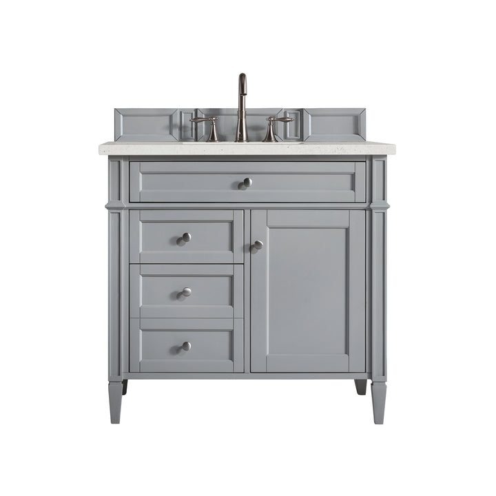 Brittany 36" Single Vanity, Urban Gray w/ 3 CM Lime Delight Silestone Top