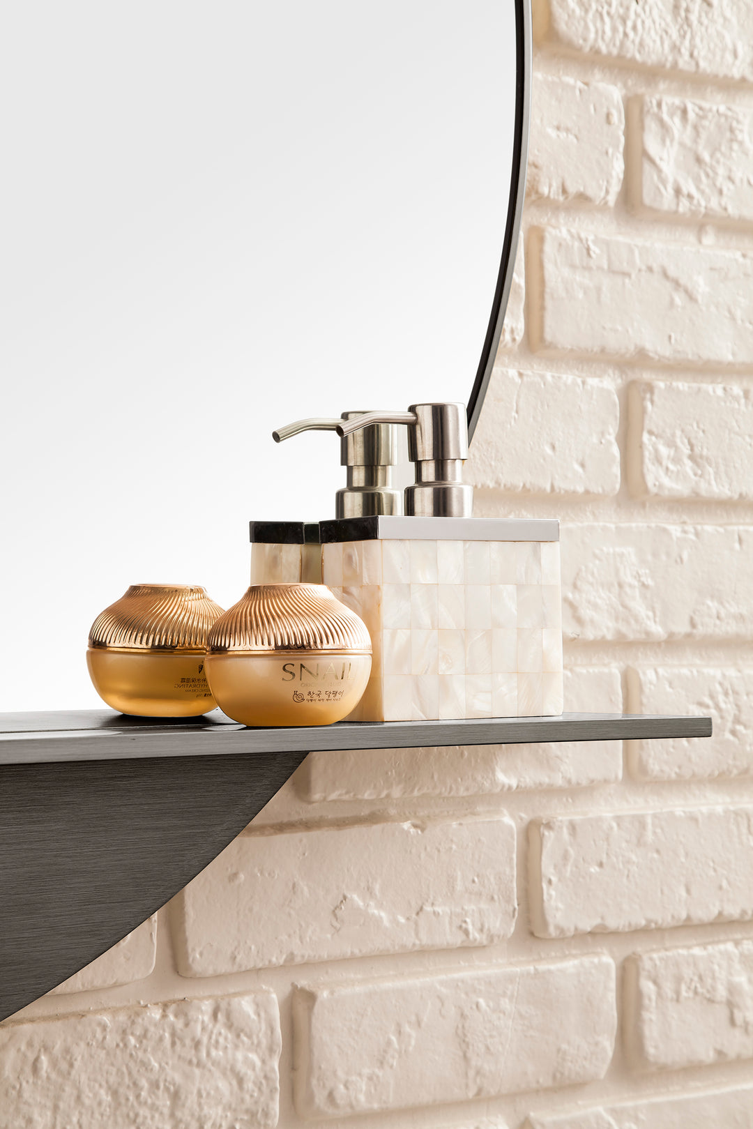 Platform 36" Mirror, Modern Iron