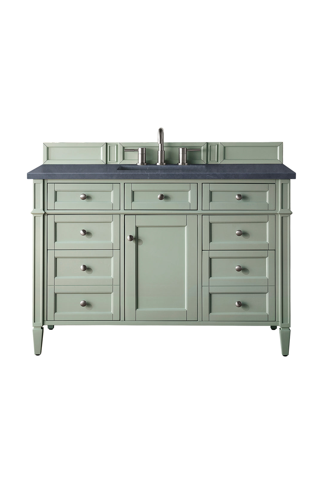 Brittany 48" Single Vanity, Sage Green w/ 3 CM Charcoal Soapstone Silestone Top