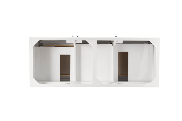 Athens 60" Double Vanity Cabinet, Glossy White