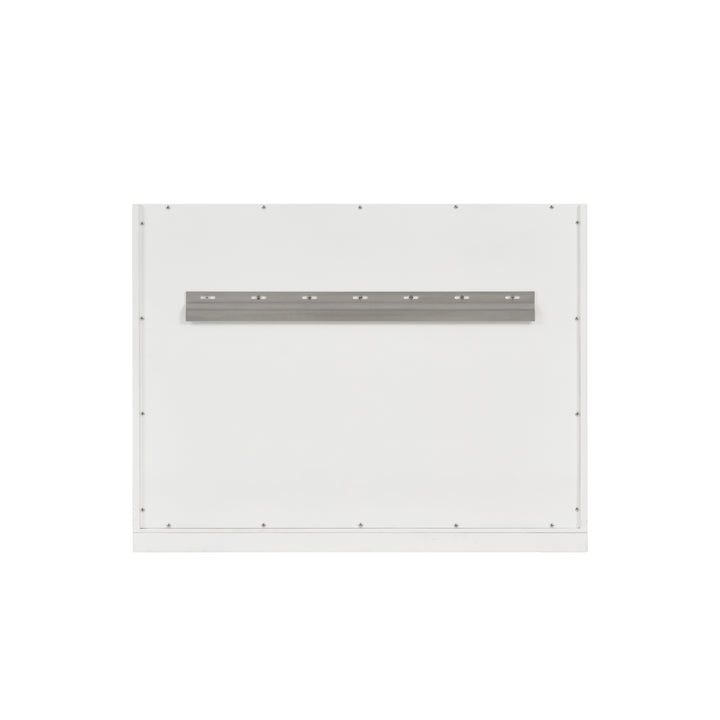 Chicago 36" Single Vanity, Glossy White, w/ 3 CM Carrara Marble Top