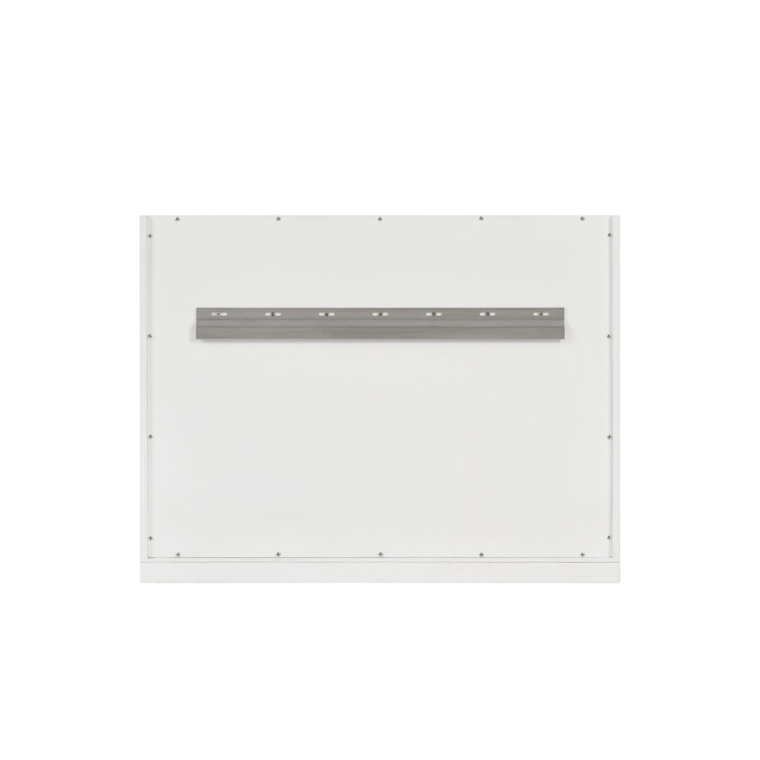 Chicago 36" Single Vanity, Glossy White, w/ 3 CM Arctic Fall Solid Surface Top