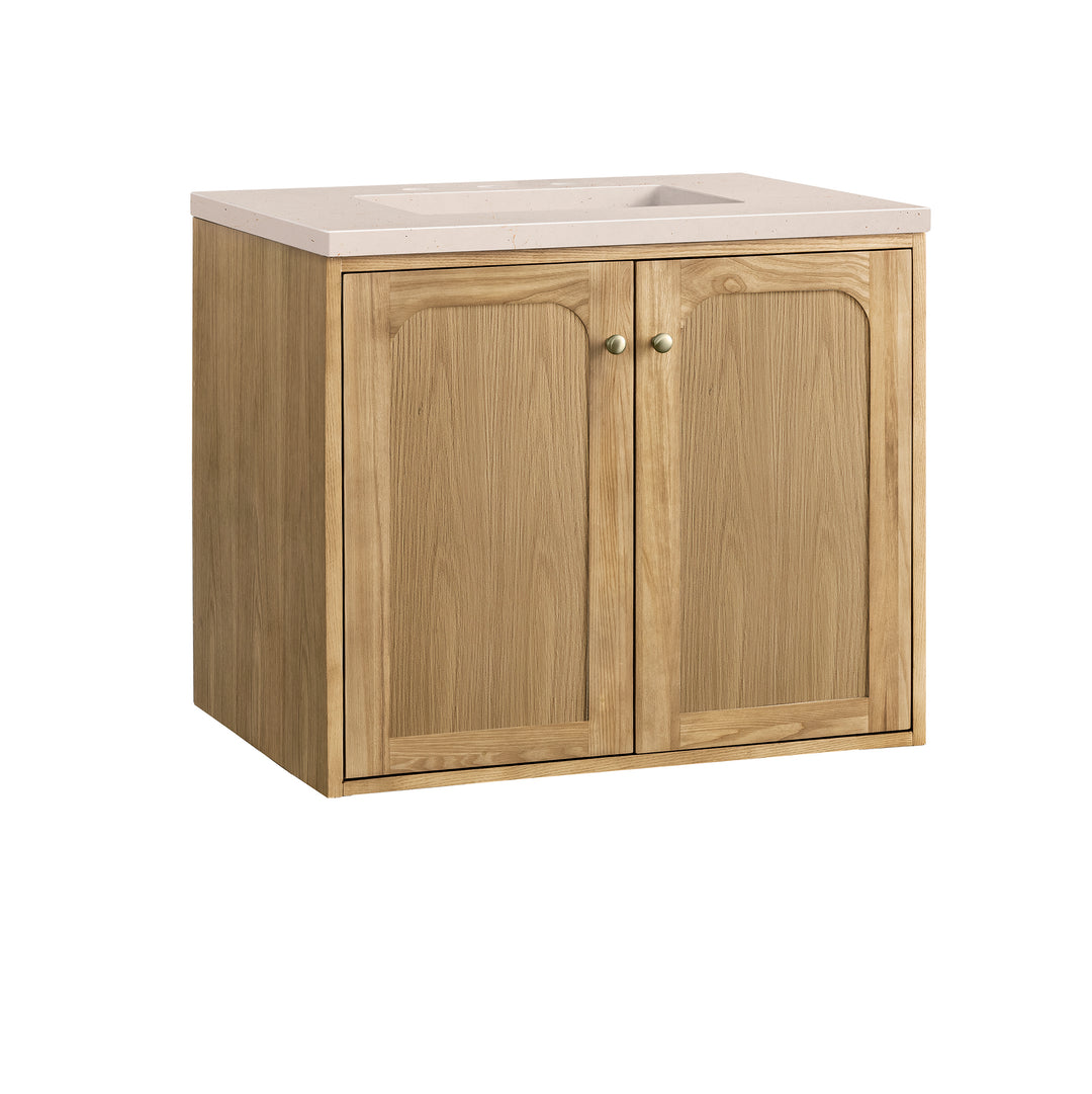Laurent 30" Single Vanity, Light Natural Oak w/ 3 CM Eternal Marfil Top