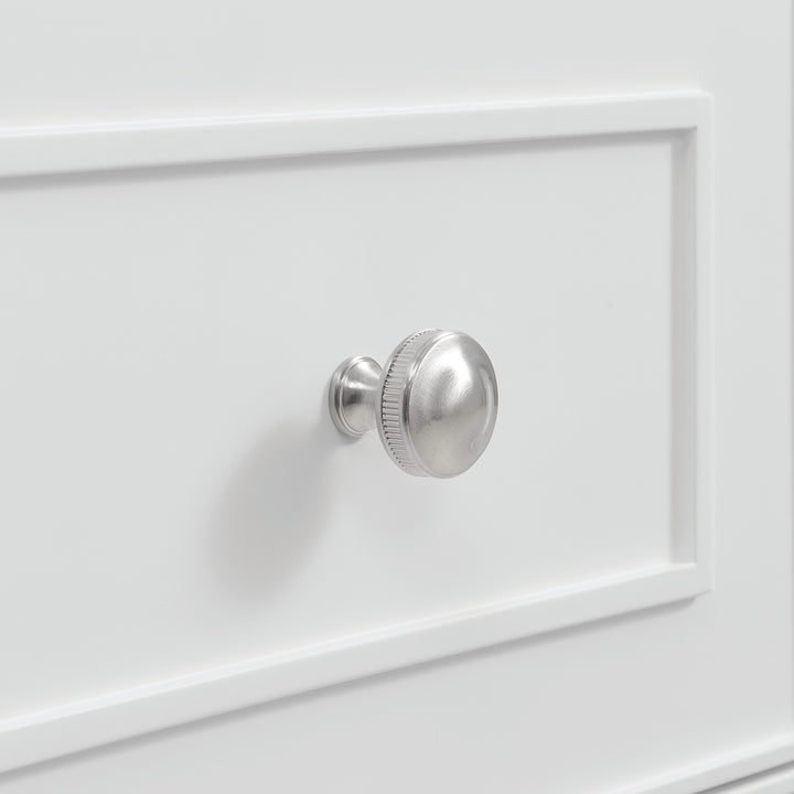 Lorelai 36" Single Vanity, Bright White w/ 3 CM Arctic Fall Solid Surface Top