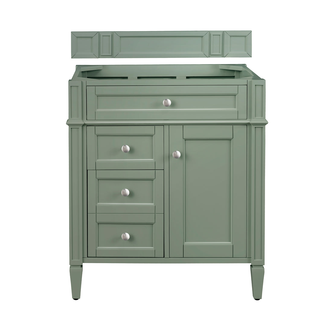 Brittany 30" Single Vanity Cabinet, Smokey Celadon