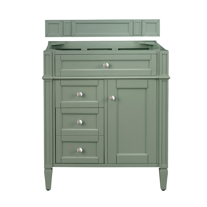 Brittany 30" Single Vanity Cabinet, Smokey Celadon